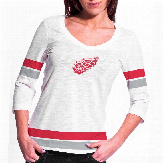 Detroit Red Wings Women's Scrimmage Chloe Fx 3/4 Sleeve T-shirt (off White)