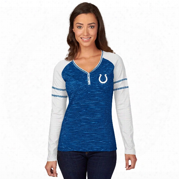 Indianapolis Colts Women's Lead Play Raglan Long Sleeve T-shirt
