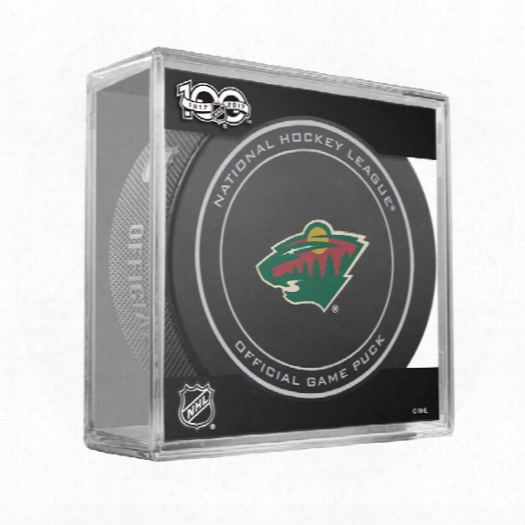 Minnesota Wild 2017 Replica Game Puck With Case