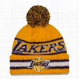 Los Angeles Lakers New Era NBA Cuffed Vintage Select Pom Knit Hat