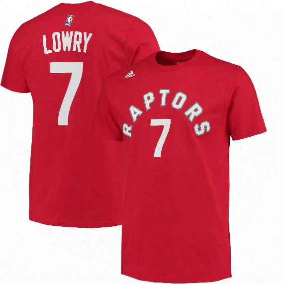 Toronto Raptors Kyle Lowry Nba Name & Number T-shirt - Red