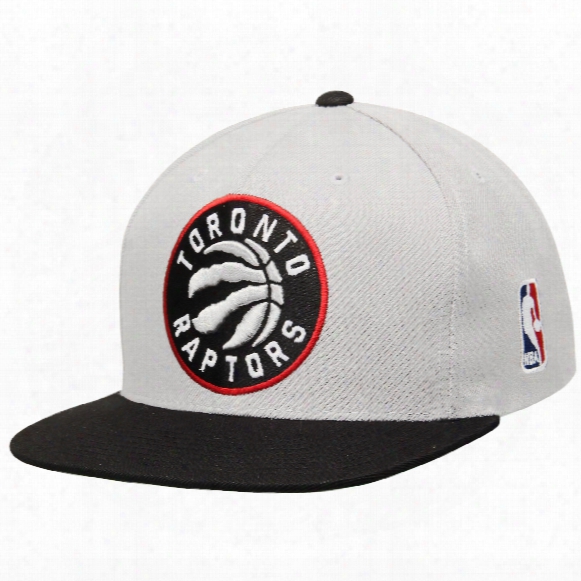 Toronto Raptors Mitchell & Ness Nba Xl Logo 2-tone Snapback Cap - White/black