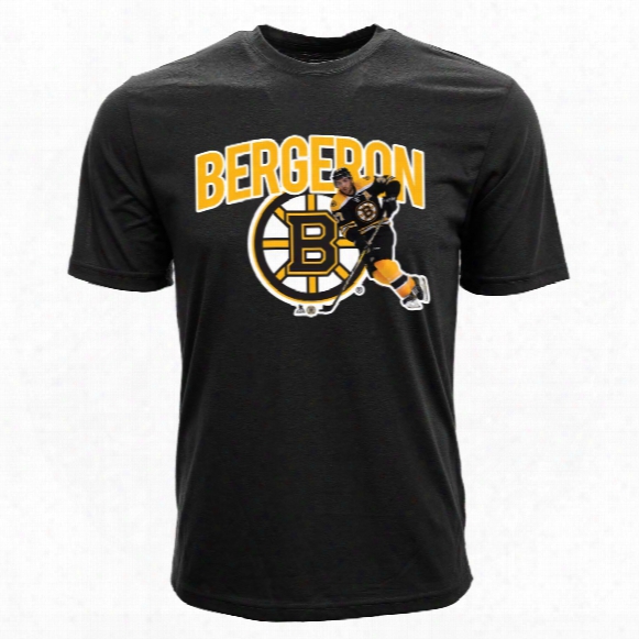 Boston Bruins Patrice Bergeron Nhl Action Pop Applique T-shirt