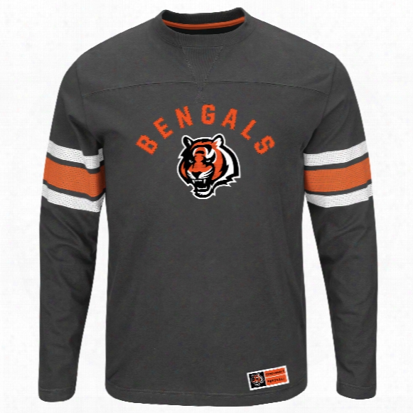 Cincinnati Bengals 2016 Power Hit Long Sleeve Nfl T-shirt With Felt Applique