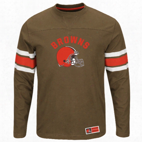 Cleveland Browns 2016 Power Hit Long Sleeve Nfl T-shirt With Felt Applique