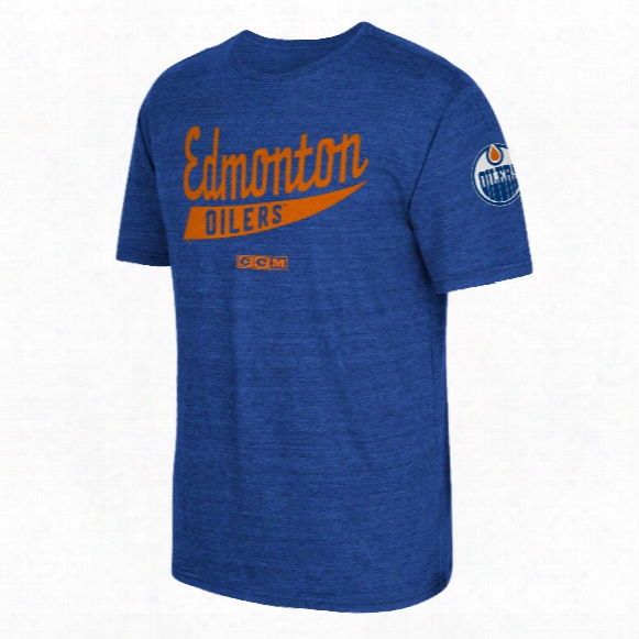 Edmonton Oilers Ccm Strike First Tri-blend T-shirt
