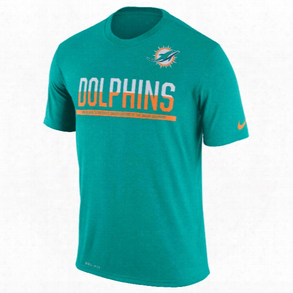 Miami Dolphins Nfl Nike Team Practice Light Speed Dri-fit T-shirt