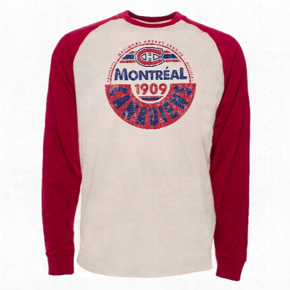 Montreal Canadiens Spheric Raglan Long Sleeve Jersey T-shirt