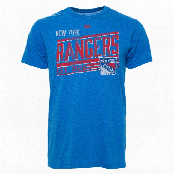 New York Rangers Ramp Lightweight  Heathered Bi-blend T-shirt