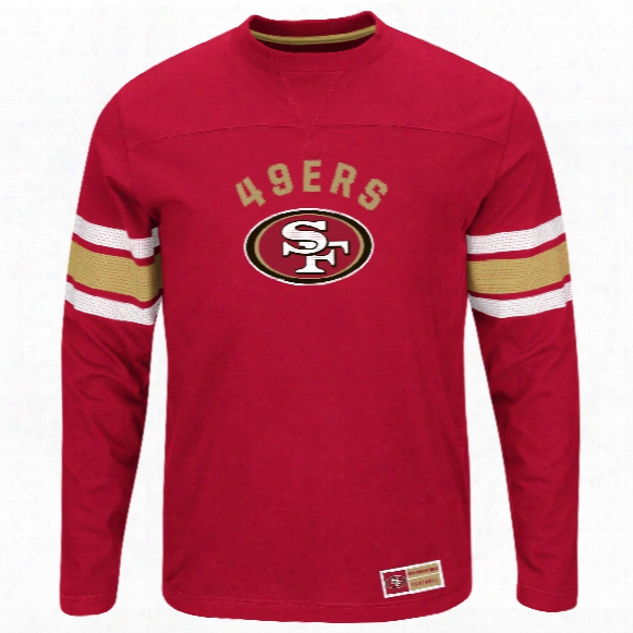 San Francisco 49ers 2016 Power Hit Long Sleeve Nfl T-shirt With Felt Applique
