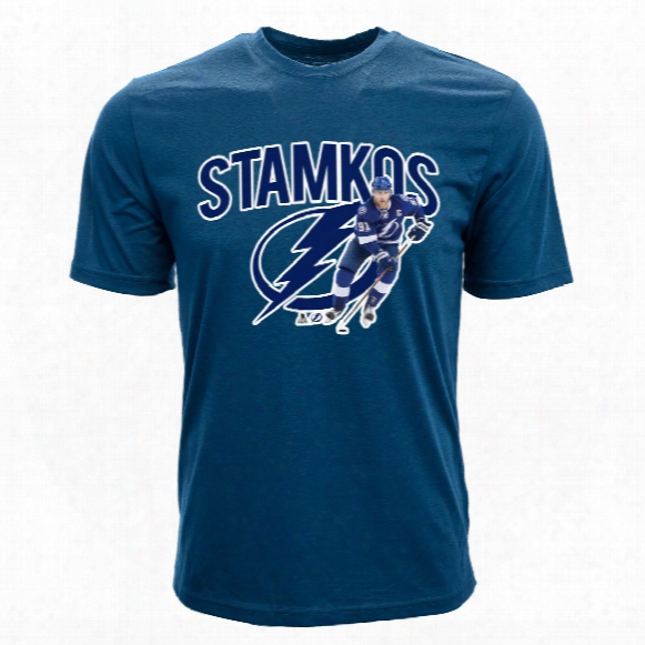 Tampa Bay Lightning Steven Stamkos Nhl Action Pop Applique T-shirt