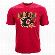 Calgary Flames Johnny Gaudreau NHL Action Pop Applique T-Shirt