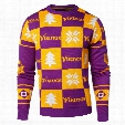 Minnesota Vikings NFL Patches Ugly Crewneck Sweater