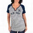 New York Yankees Women's From The Stretch Notch Neck T-Shirt