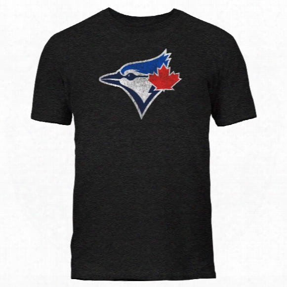 Toronto Blue Jays Distressed Logo Tri-blend T-shirt (vintage Dismal)