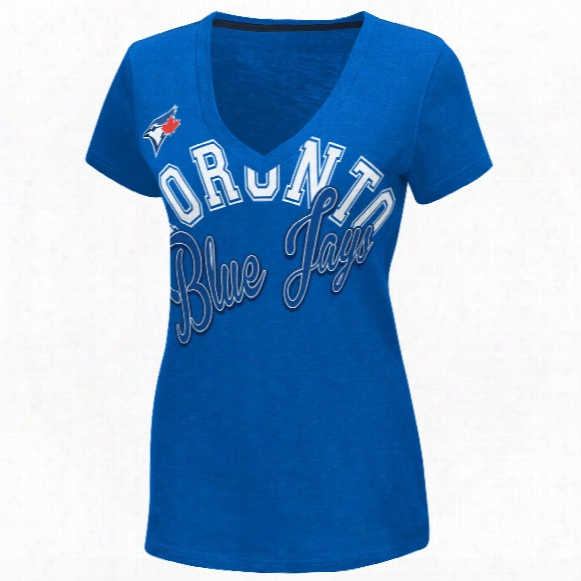 Toronto Blue Jays Women's Homefield Slub V-neck T-shirt