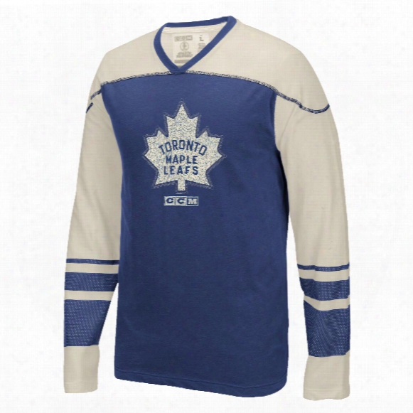 Toronto Maple Leafs Ccm Retro Long Sleeve Applique Crew