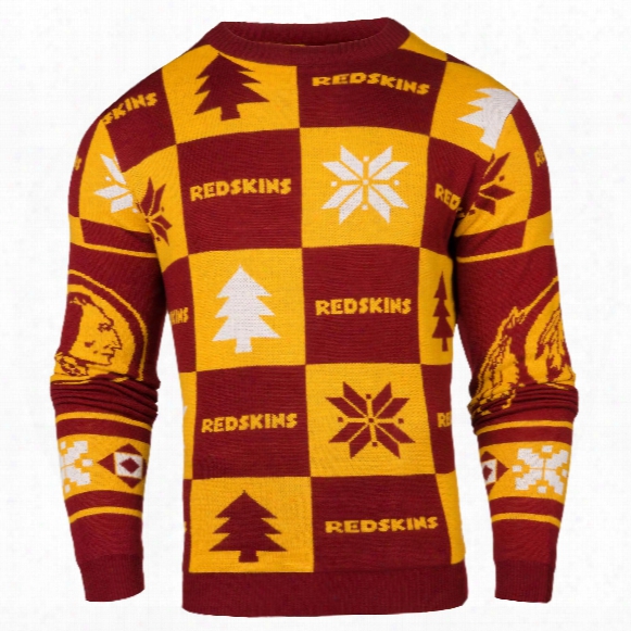 Washington Redskins Nfl Patches Ugly Crewneck Sweater
