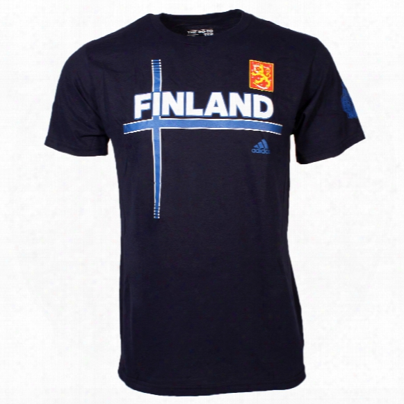 Finland Hockey 2016 World Cup Of Hockey Team Logo Go To T-shirt (navy)