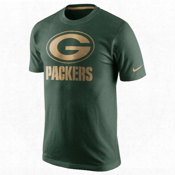 Green Bay Packers Nfl Champ Dri-fit Gold Collection T-shirt