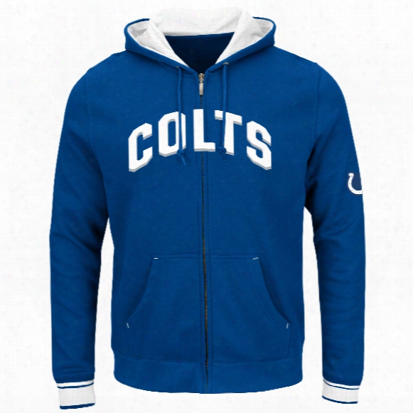 Indianapolis Colts Anchor Point Full Zip Nfl Hoodie