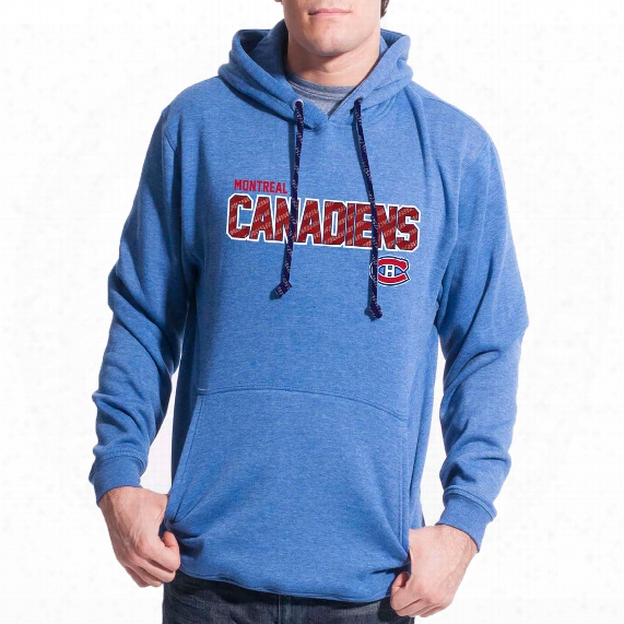 Montreal Canadiens Sideline Applique Lace Hoodie (heather Royal)