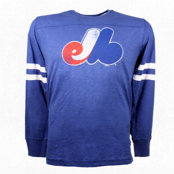 Montreal Expos Cooperstown Distressed Logo 4-seamer Heavyweight Slub Long Sleeve
