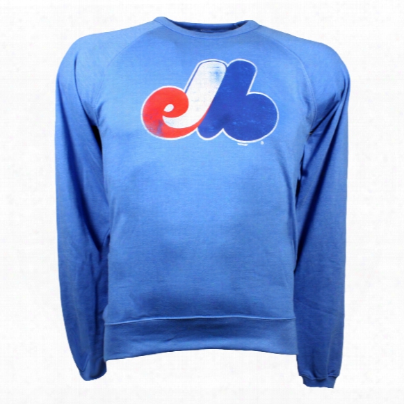 Montreal Expos Cooperstown Distressed Logo French Terry Crew (royal)