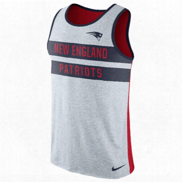 New England Patriots Nfl Nike Stripe Tri-blend Tank Top