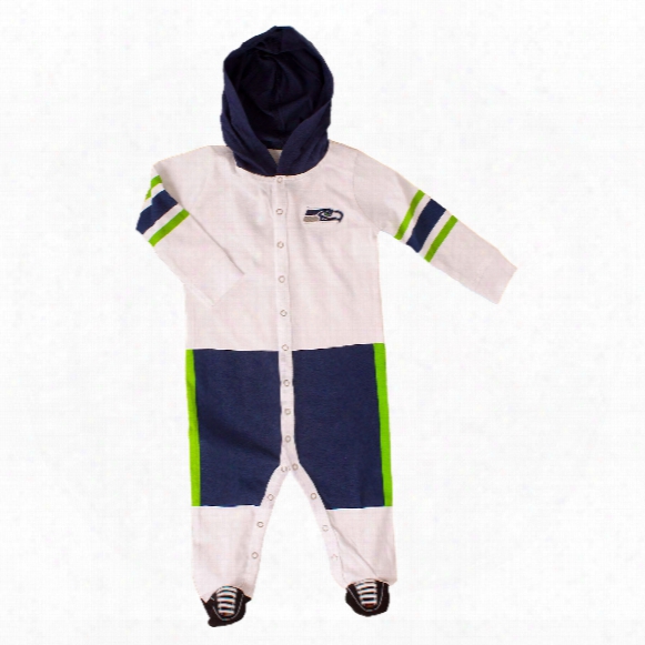Seattle Seahawks Baby Runner Long Sleeve Coverall/onesie