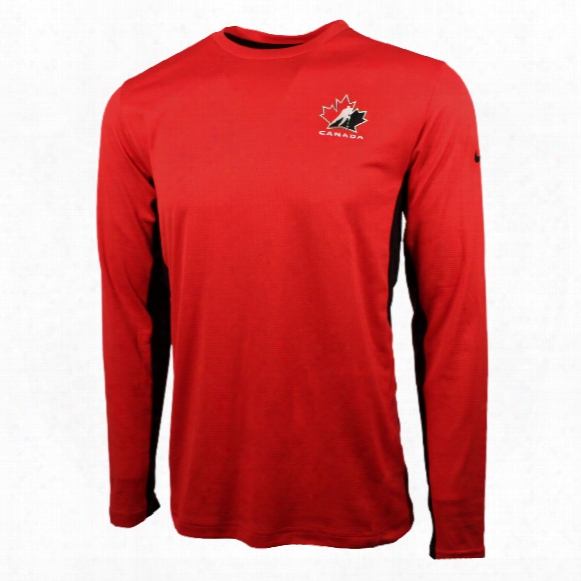 Team Canada Iihf Speed Dri-fit Long Sleeve T-shirt (red)