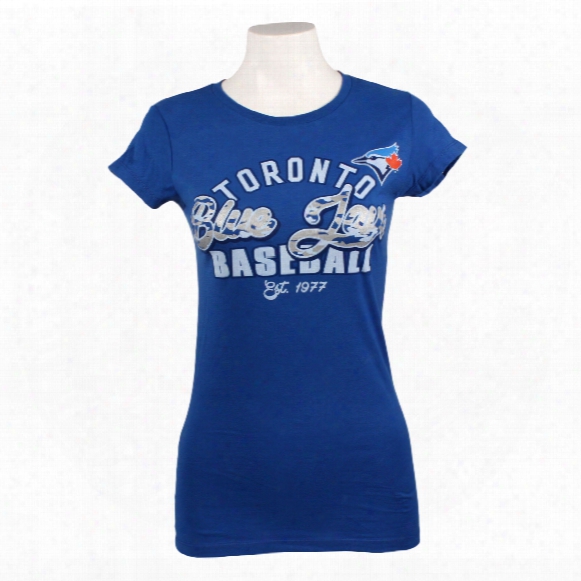 Toronto Blue Jays Women's Team Camo Cap Sleeve T-shirt