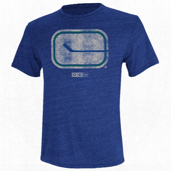 Vancouver Canucks Ccm Retro Logo Tri-blend T-shirt
