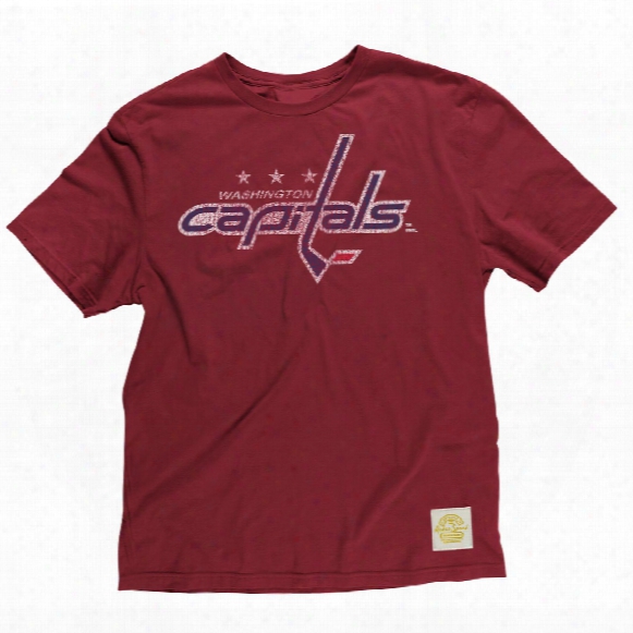 Washington Capitals Retro Logo Fitted Super Soft T-shirt (red)