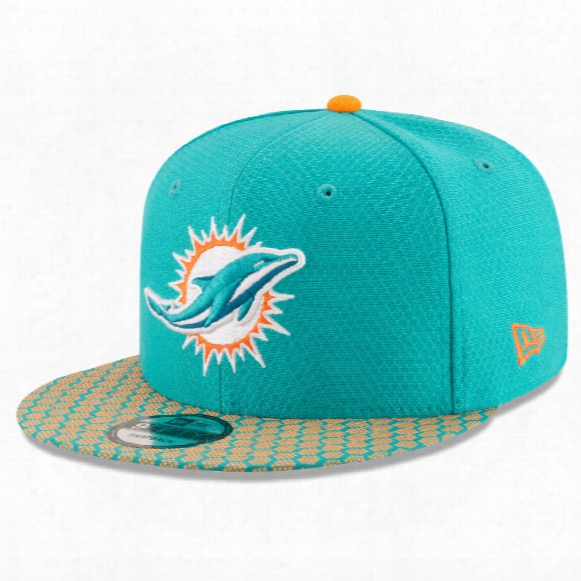 Miami Dolphins New Era 9fifty Nfl 2017 Sideline Snapback Cap