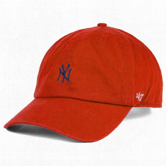New York Yankees Base Runner Micro Logo Clean Up Cap - Orange