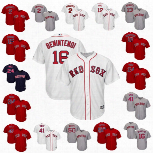 #16 Andrew Benintendi Jersey 2017 Boston Red Sox #15 Pedroia #50 Betts #41 Sale #2 Bogaerts #24 Price #13 Ramirez #34 Ortiz Jerseys