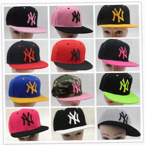 200pcs Ny Snapback Solid Embroidery Cotton Baseball Caps Snapback Caps Hip Hop Hats Christmas Gifts For Women Ball Hat