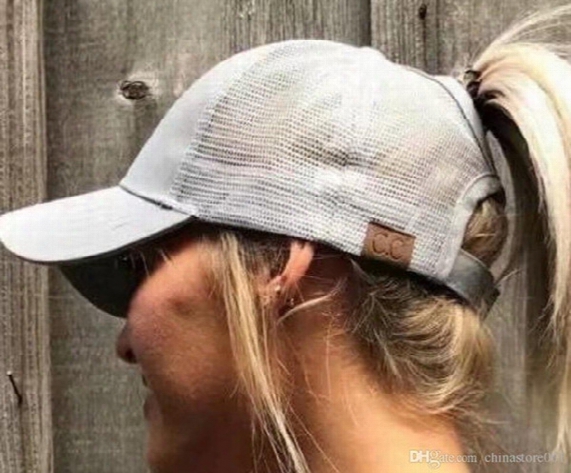 2017 Hot Sell Women Ponytail Baseball Hat Fashion Girl Softball Hats Back Hole Pony Tail Drop Shipping Cheap Beanie Skull Caps Sun Hat