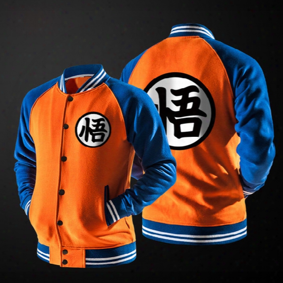 2017 New Japanese Anime Dragon Ball Goku Varsity Jacket Autumn Casual Sweatshirt Hoodie Coat Jacket Brand Baseball Jacket