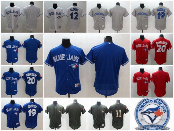Elite Toronto Blue Jays Customized Baseball Stitched Jersey Custom Men Women Youth 19 Kevin Pillar 20 Josh Donaldson 12 Alomar 19 Beudista