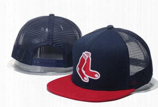 Hot Sale Men&#039;s Boston Red Sox Mesh Snapback Hats Navy Blue Red Color Fashion Hip Hop Summer Sports Adjustable Baseball Trucker Caps