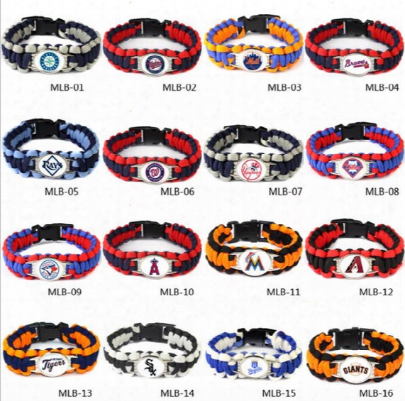 Mlb Jewelry Baseball Bracelet Baseball Fans Gifts Baseball Team Bracelets Parachute Cord Survival Bracelet Survival Straps Bracelet