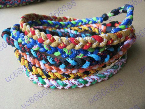 Wholesale - Wholesale - - Sports Baseball Titanium Healthy Gt Tornado 3 Ropes Necklace , 3 Braid Rope Necklaces ,3 Weave Necklace