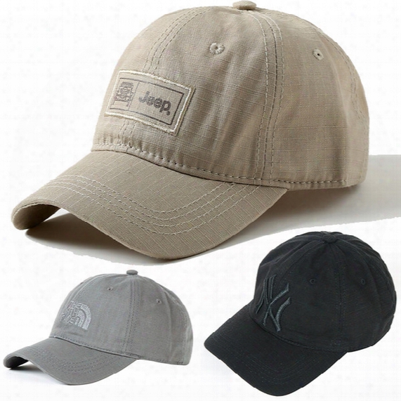 18 Summer Autumn Men Baseball Peaked Cap Snapback Hats Cotton Sunshade For Outdoor Sports Sun Hat