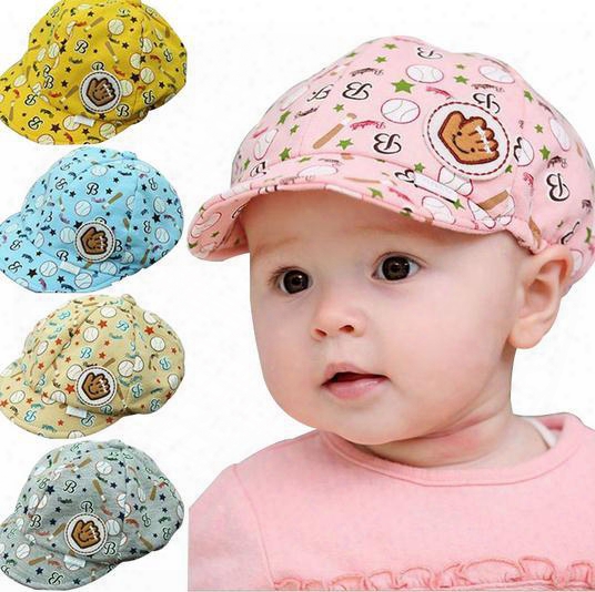 3-24 Months Baby Girls Fashion Beret Hats Child Baseball Caps Kid Peaked Hats Infant Lovely Cricket-cap A217