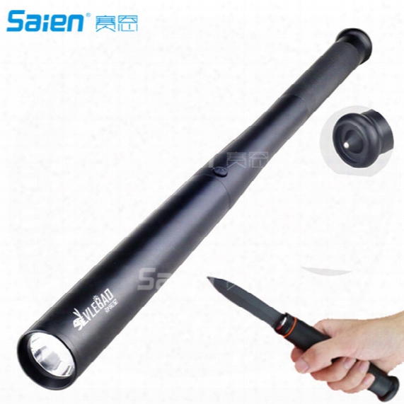 800lm Hitter Aluminum Baseball Bat Security Self Defensive Flashlight Powerful Tactical Torch Handheld Led Flashlight By Aa Batteries