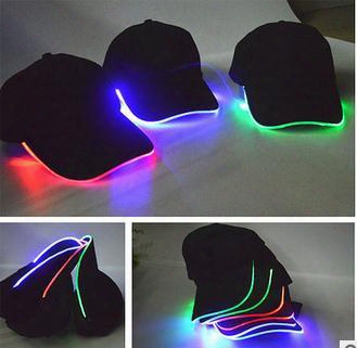 Blue Green Red Led Light Baseball Cap Flash Gorras Dance Glow In The Dark Hip Hop Fashion Mens Sport Fitted Hat Led Cap