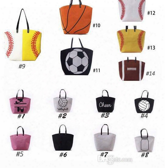 Hot Sports Bags Baseball Bag Football Bags Soccer Ball Bag Usa Black & White &yellow Blanks Cotton Softball With Hasps Closure