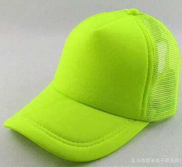Neon Fluorescent Mesh Plain Blank Trucker Baseball Hat Cap 6 Color Spot Color Fluorescent Color Baseball Cap Cap Adult Male Ms. Sun Hat